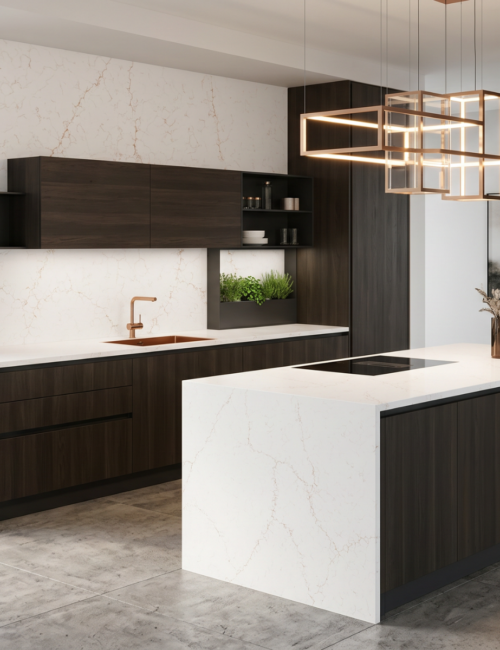 Misterio Gold quartz worktop