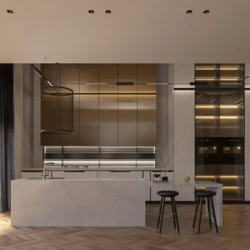 Tala gold quartz worktop