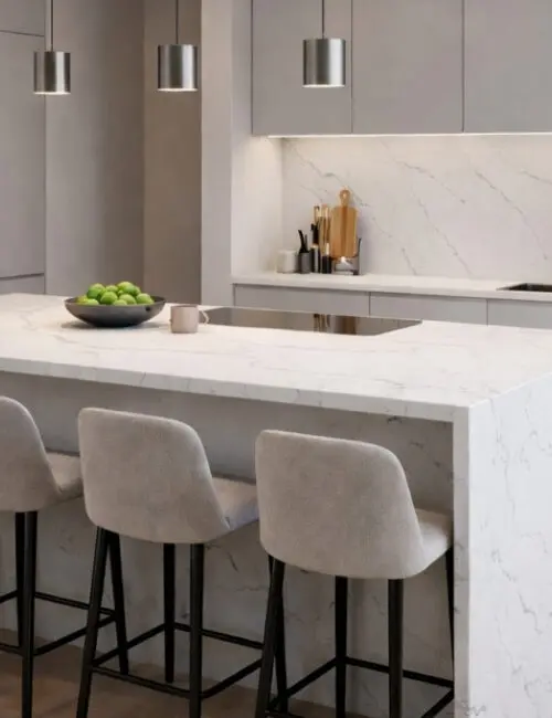 alaska bianco quartz worktop