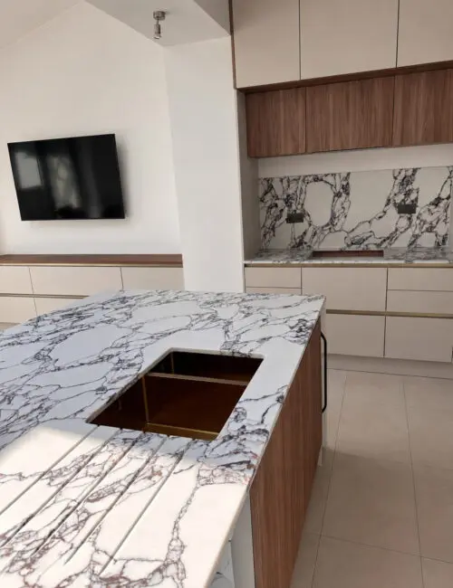 calacatta viola quartz worktop