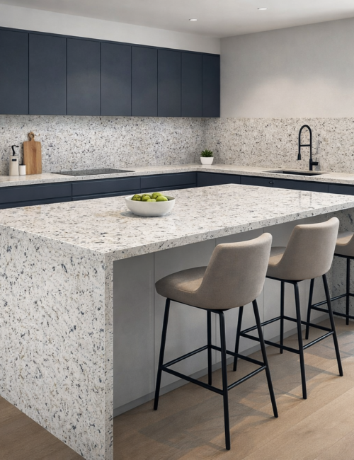 highland white quartz worktop