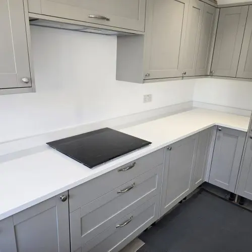 Ultra-white quartz, Richmond, london project