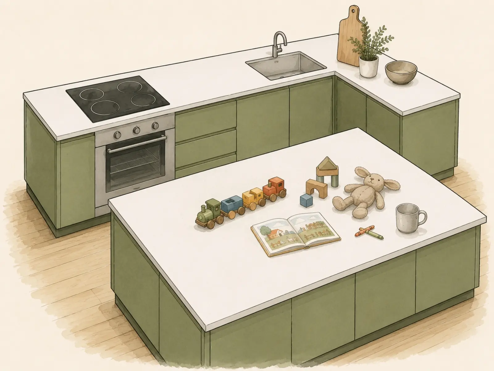 suitable worktop for busy kitchen