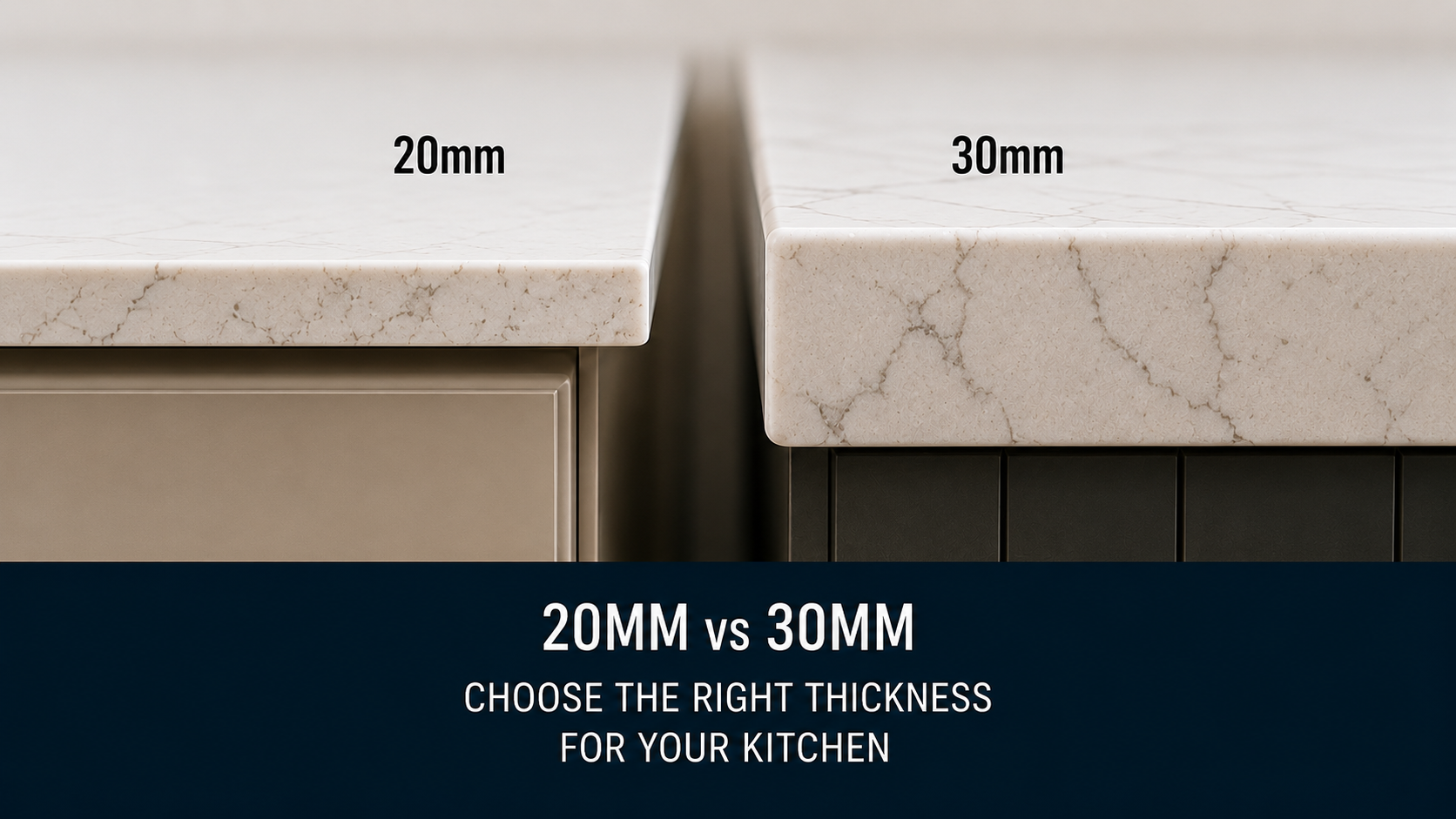 20mm vs 30mm quartz worktops