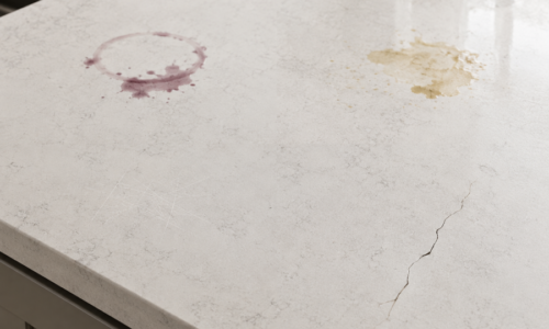quartz worktop stains, scratches or cracks