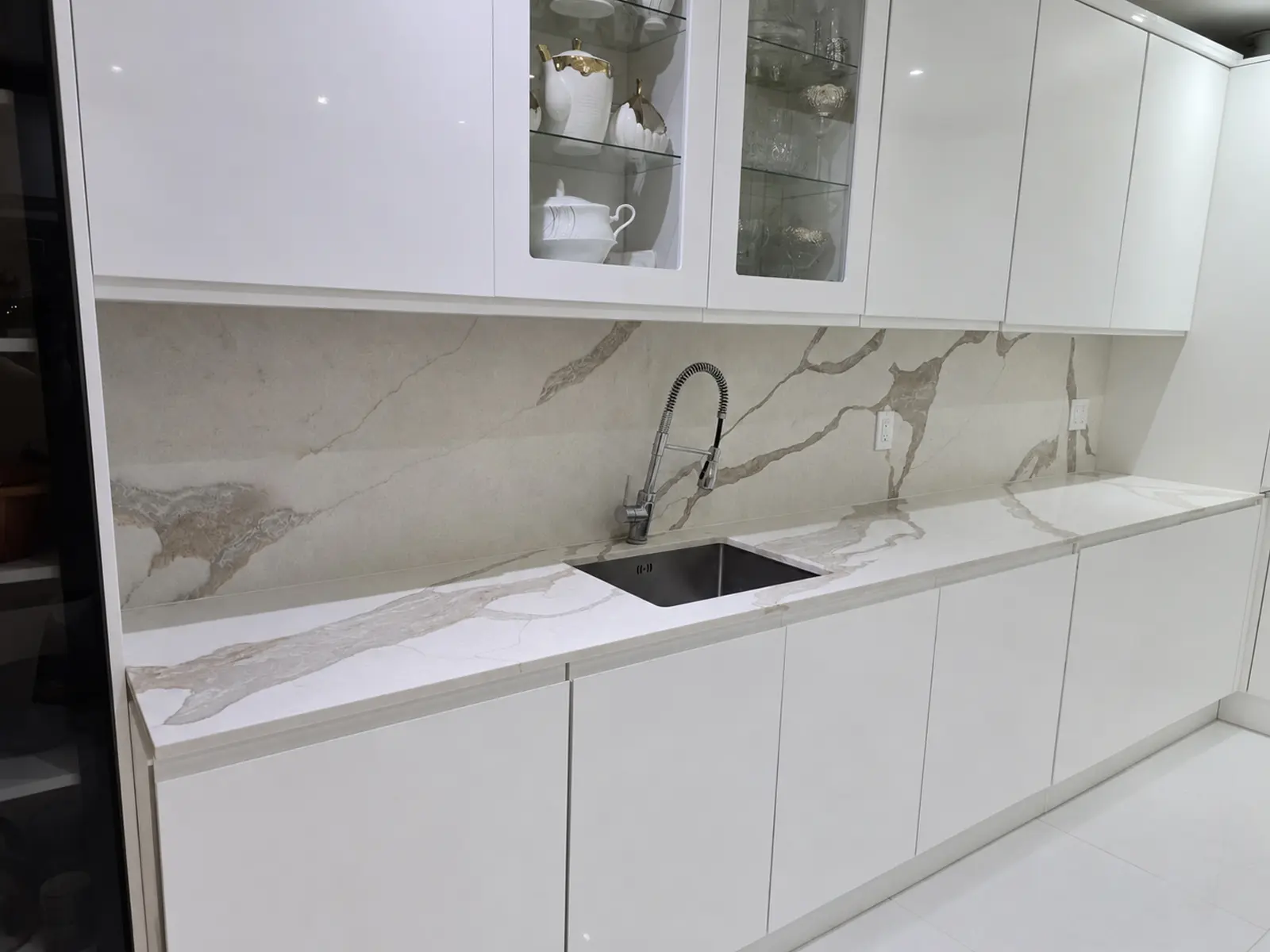 Calacatta Bronze Quartz kitchen project Colchester 2026