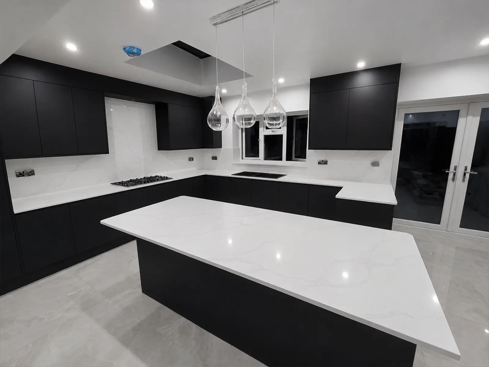 Calacatta Eternal Grey quartz, Guildford Project