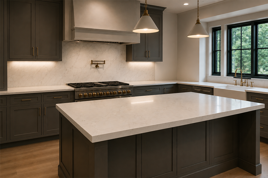 Carrara Quartz vs More Dramatic Marble Styles