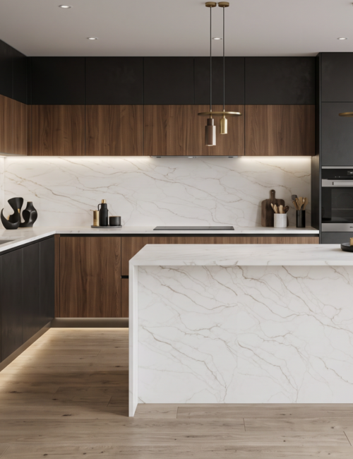 Calacatta gold soft quartz worktop