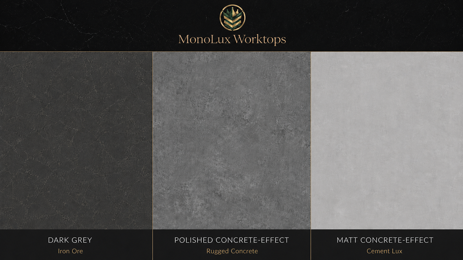 Does black quartz show scratches? Dark quartz worktops in grey, matt and concrete-effect finishes.