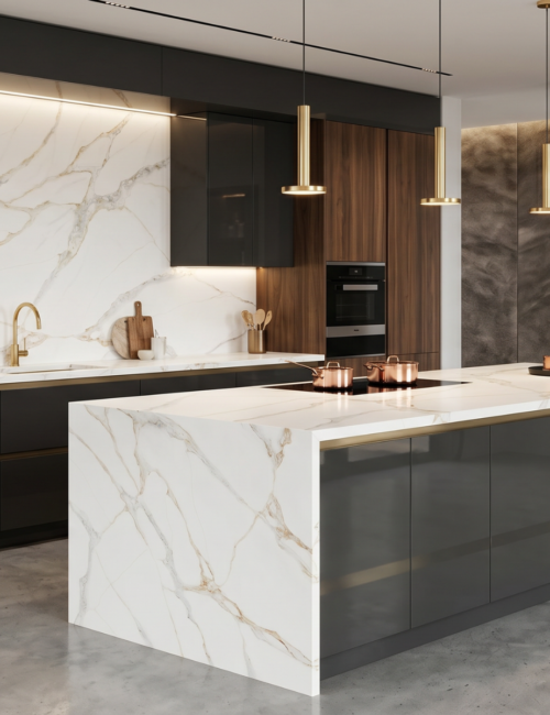 Rose Gold Quartz Worktop