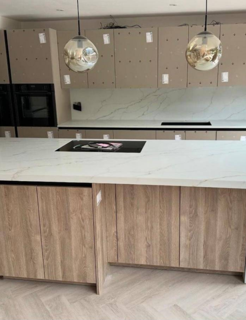 calacatta gold soft kitchen worktop