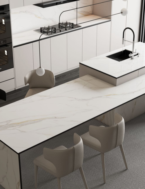 rose gold kitchen worktop