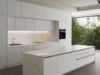 rose gold quartz with white cabinet