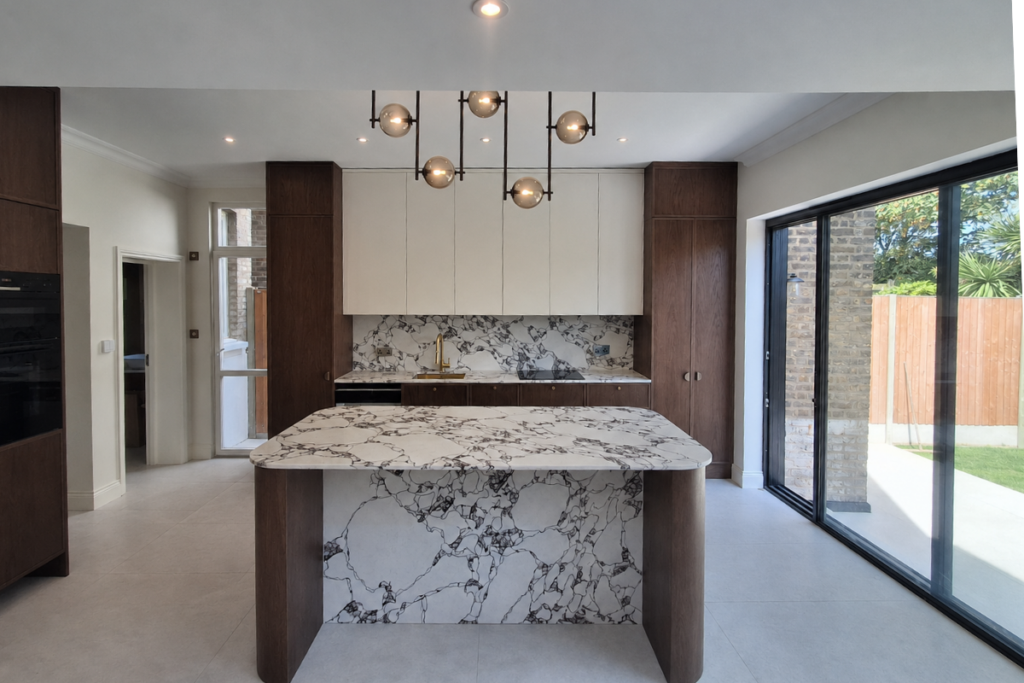 Calacatta Viola quartz worktop project in Southampton