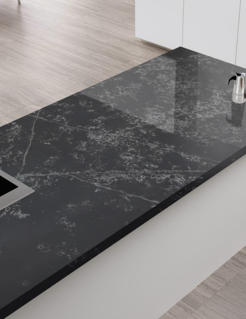 Roma Black quartz worktop