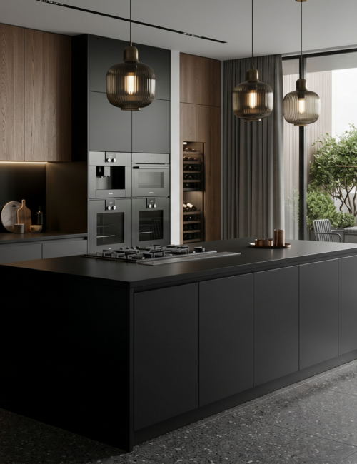 Pure Black Quartz Worktop