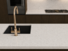 mirror white quartz worktop