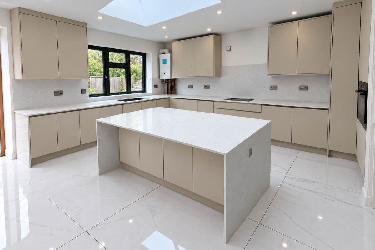 Mystic quartz worktop, Bexleyheath project
