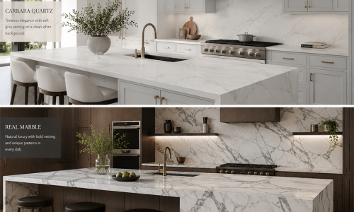 Carrara Quartz or Real Marble? Pros, Cons & Key Differences