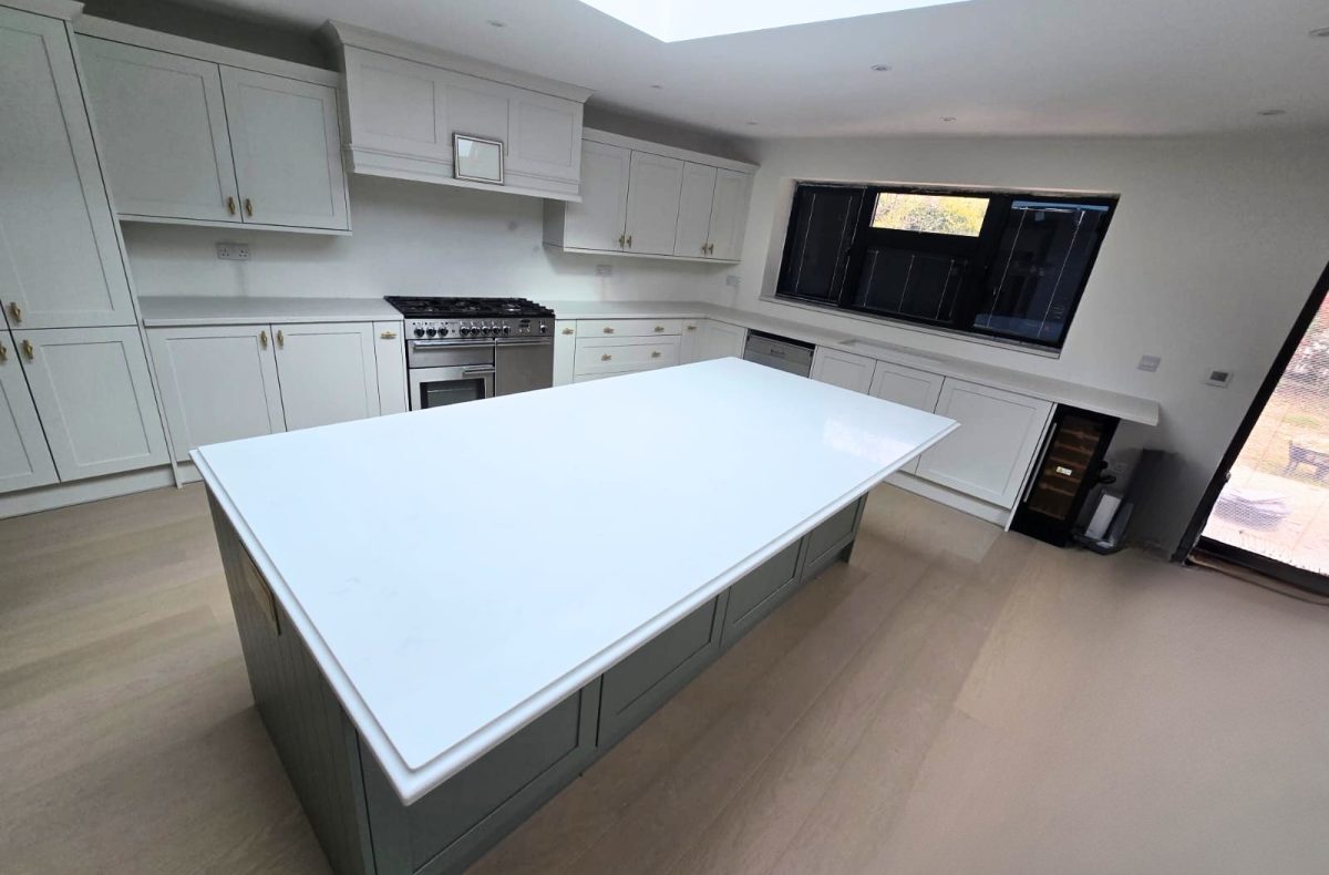 Capri White quartz East London Project