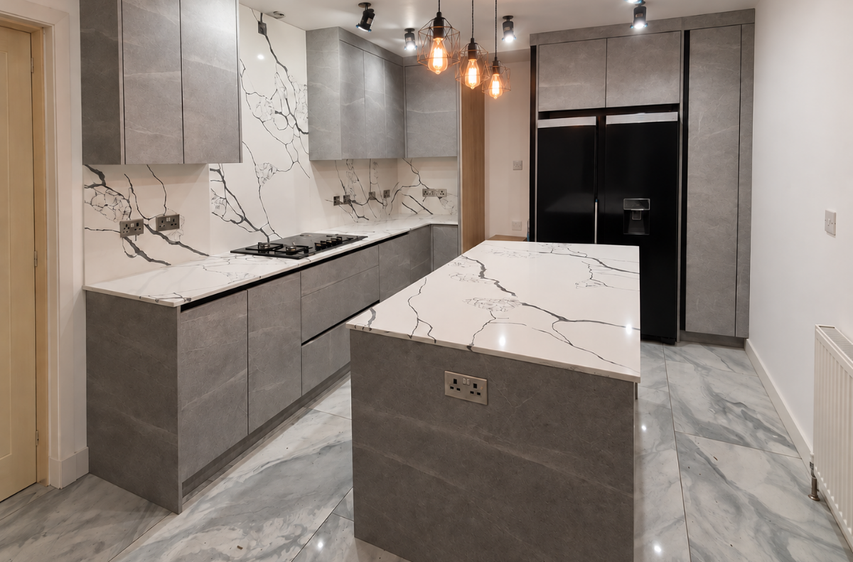 Dramatic Sydney Black Quartz Takes Centre Stage in Watford